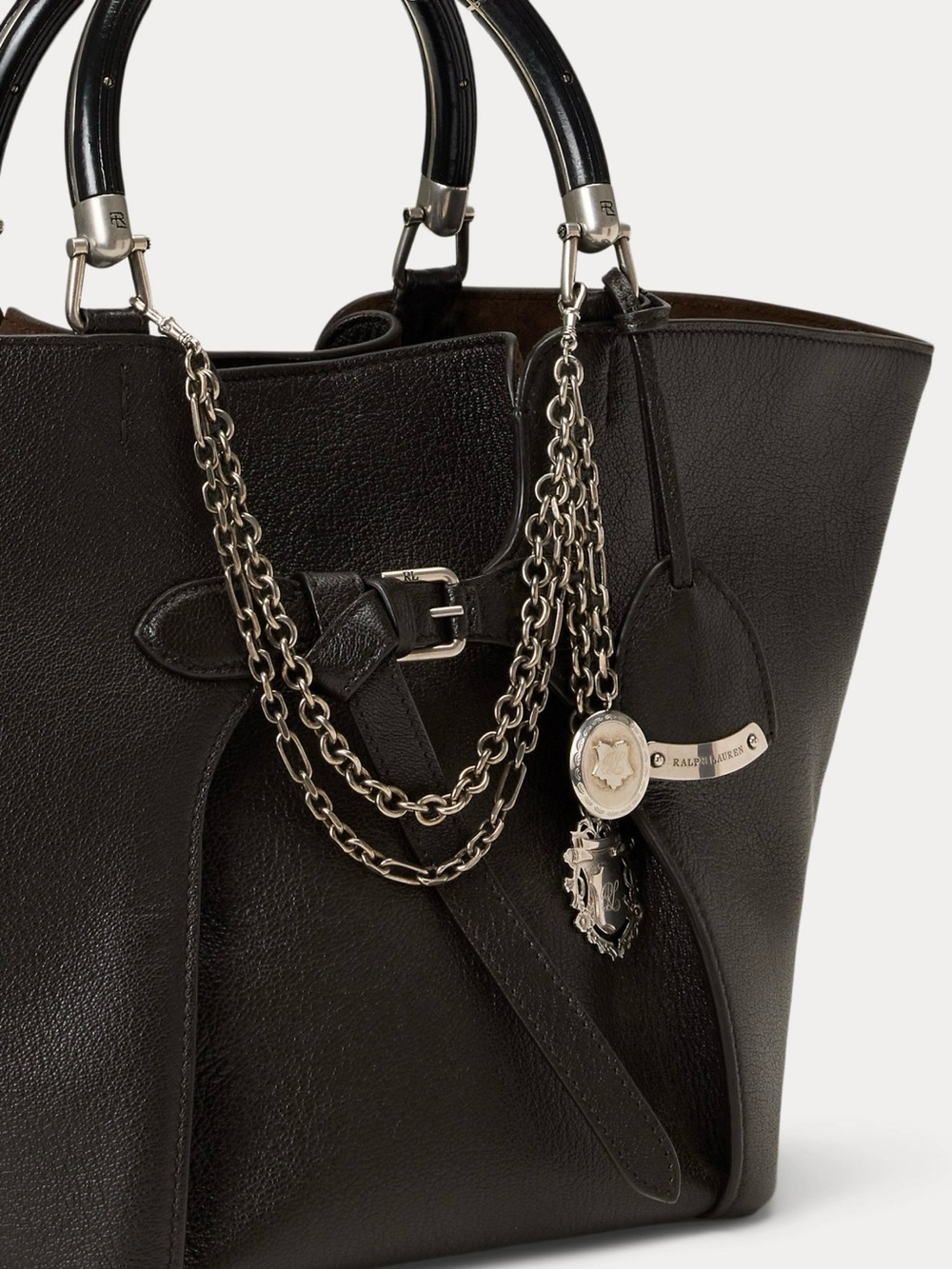 The Ralph Chain-Trim Goatskin Tote - Picture 11 of 12